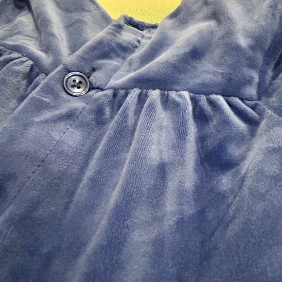 Hanna Andersson Recycled Royal Blue Velour Twirl Dress with Stretch 3T - Picture 13 of 13